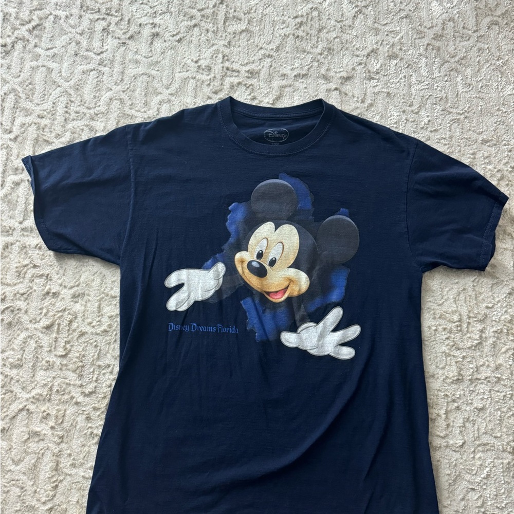 Disney Mickey Mouse  Dark Blue Mickey Mouse Tee size large